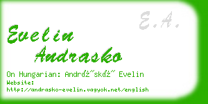 evelin andrasko business card